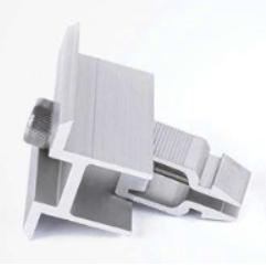 Mittelklemme 30mm Aluminiumfarben, 50mm Länge